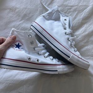 New high top converse white